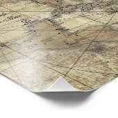 Caraïbisch gebied - oude kaart foto afdruk (Hoek)