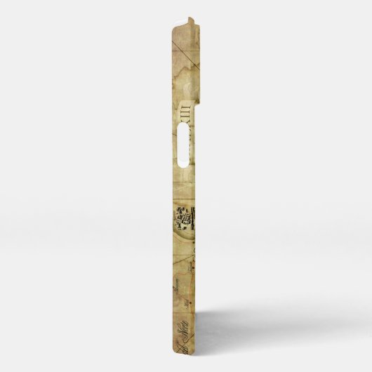 Caraïbisch gebied - oude kaart iPhone hoesje (Rechterkant)