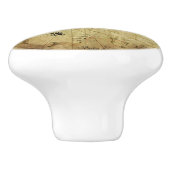 Caraïbisch gebied - oude kaart keramische knop (Zijkant)