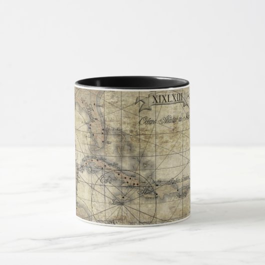 Caraïbisch gebied - oude kaart mok (Midden)