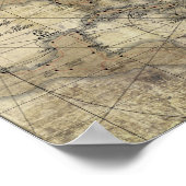 Caraïbisch gebied - oude kaart poster (Hoek)