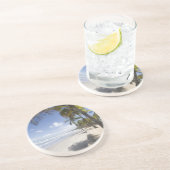 Caraïbisch gebied - Trinidad - Manzanilla-strand o Zandsteen Onderzetter (Zijkant)