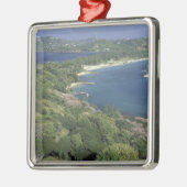 Caraïbisch gebied, West Indies, Saint Lucia. Uitzi Metalen Ornament (Links)