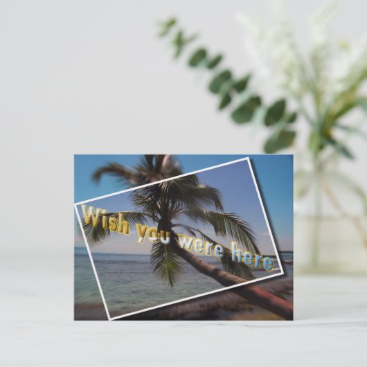Caraïbisch Gebied Wish dat je hier was: Briefkaart (Staand voorkant)