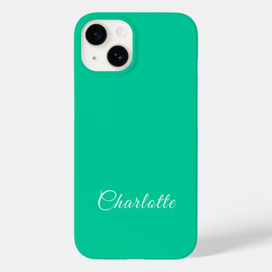 Caraïbisch Groen Stevige Kleur Douanenaam Case-Mate iPhone Case (Achterkant)