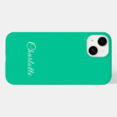 Caraïbisch Groen Stevige Kleur Douanenaam Case-Mate iPhone Case (Achterkant (horizontaal))