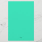 Caraïbisch groen (vaste kleur) briefpapier (Achterkant)