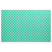 Caraïbisch groen, witte vlooier de lis pattern stof (Yard (91,4 cm))