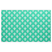 Caraïbisch groen, witte vlooier de lis pattern stof (Fat Quarter)