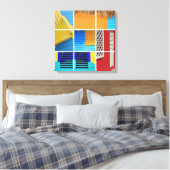 Caraïbisch kraakbeen canvas afdruk (Insitu (Slaapkamer))