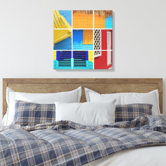 Caraïbisch kraakbeen canvas afdruk (Insitu (Slaapkamer))