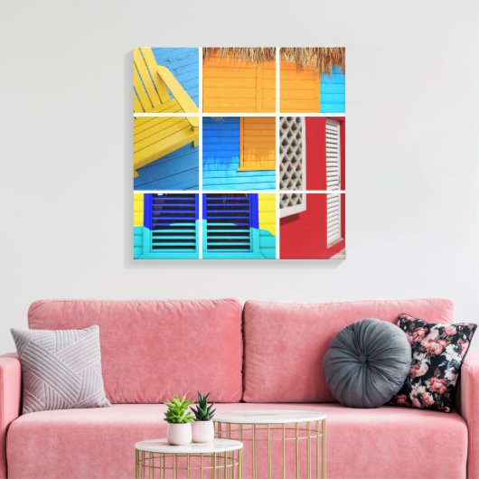 Caraïbisch kraakbeen canvas afdruk (Insitu (Woonkamer))