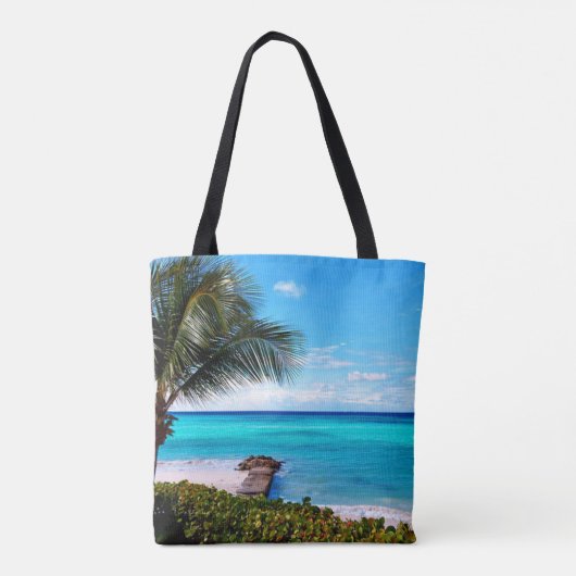 Caraïbisch landschap tote bag (Achterkant)