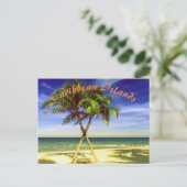 Caraïbisch palmbos Tropische eilanden Briefkaart (Staand voorkant)