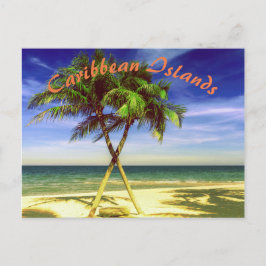 Caraïbisch palmbos Tropische eilanden Briefkaart