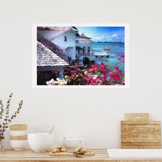 Caraïbisch paradijs poster (Keuken)