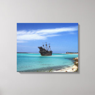Caraïbisch piraatschip canvas afdruk