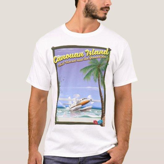 Caraïbisch poster, Canouaneilanden, paradijs. T-shirt (Voorkant)