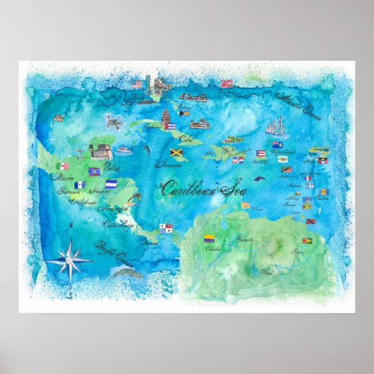 Caraïbisch Poster voor cruisesporten (Voorkant)