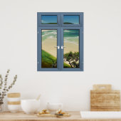 Caraïbisch raster voor zandstrand - Verlichting Poster (Keuken)