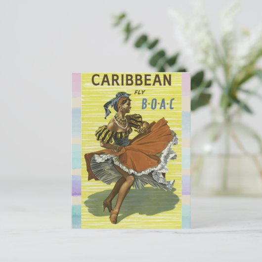 Caraïbisch reizen briefkaart (Staand voorkant)