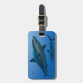Caraïbisch rif Shark Jardines de la Reina Bagagelabel (Voorkant verticaal)