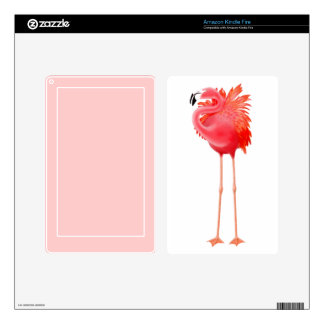 Caraïbisch roze vlamingvlek decal voor kindle fire