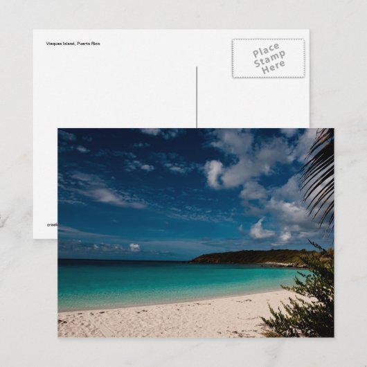 Caraïbisch strand 01 briefkaart (Voorkant / Achterkant)