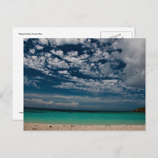 Caraïbisch strand 02 briefkaart (Voorkant / Achterkant)