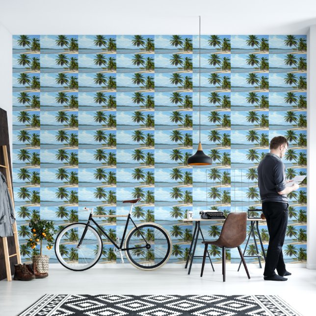 Caraïbisch strand behang (Woonkamer)