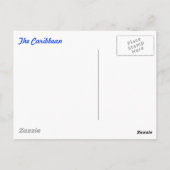 Caraïbisch strand briefkaart (Achterkant)