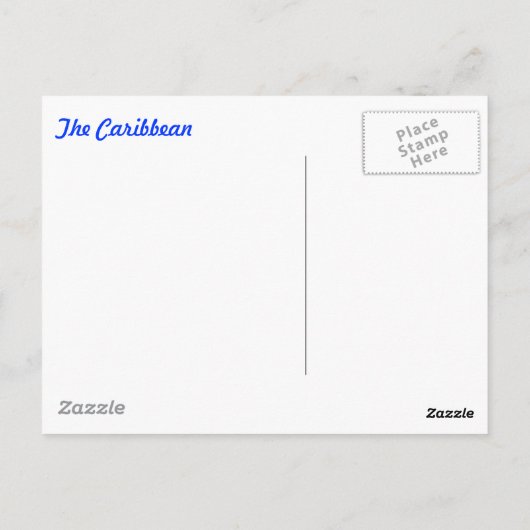 Caraïbisch strand briefkaart (Achterkant)