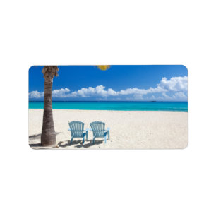 Caraïbisch strand etiket