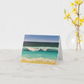 Caraïbisch strand in Saint Lucia Kaart (Gele Bloem)