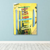 Caraïbisch Tiki-teken Canvas Afdruk (Insitu (Houten vloer))