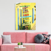 Caraïbisch Tiki-teken Canvas Afdruk (Insitu (Woonkamer))