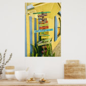 Caraïbisch Tiki-teken Poster (Keuken)