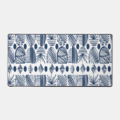 Caraïbisch Tribal Mudcloth: Navy Blue, Wit Bureaumat (Voorkant)