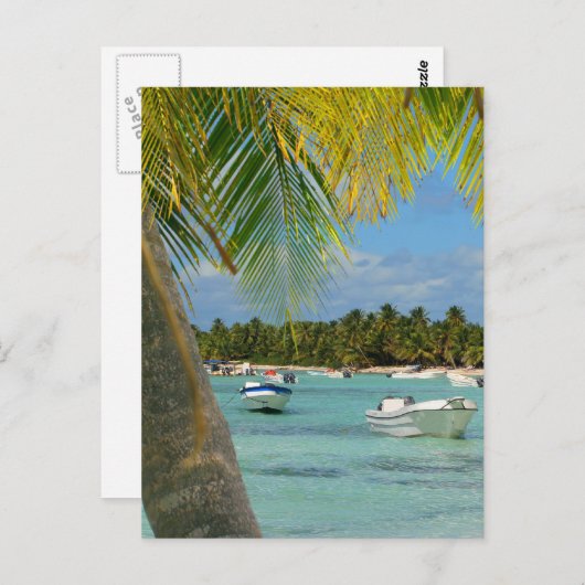 Caraïbisch tropisch paradijs briefkaart (Voorkant / Achterkant)