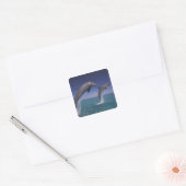 Caraïbisch, Tursiops Vierkante Sticker (Envelop)