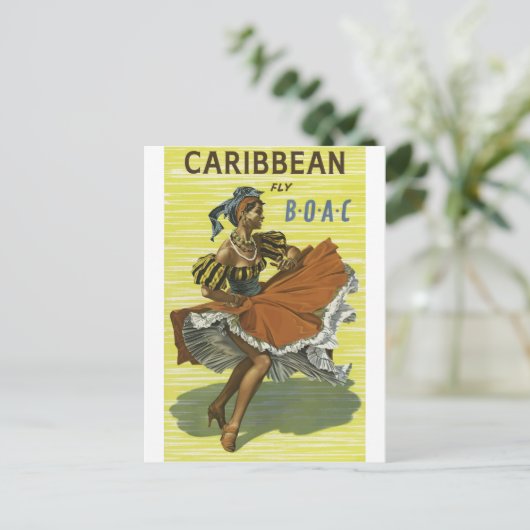 Caraïbisch vakantiegeld briefkaart (Staand voorkant)