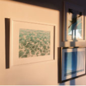 Caraïbisch waterpatroon en textuur Fotografie Poster