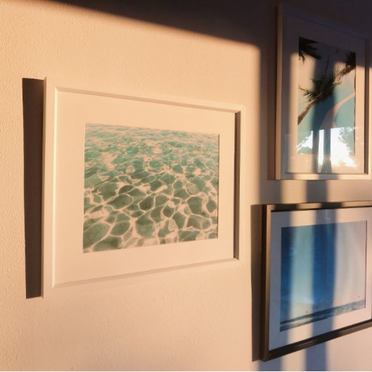 Caraïbisch waterpatroon en textuur Fotografie Poster