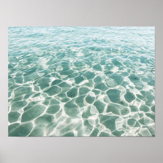 Caraïbisch waterpatroon en textuur Fotografie Poster (Voorkant)