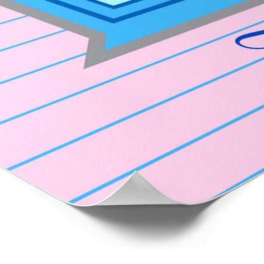 Caraïbisch winkelcentrum Hideaway in Pastel Pink B Poster (Hoek)