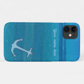 Caraïbisch Zee Anchor - Gepersonaliseerd Case-Mate iPhone Case (Achterkant (horizontaal))