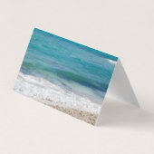 Caraïbisch Zee Beach Scene Folded Visitekaartje (Achterkant)