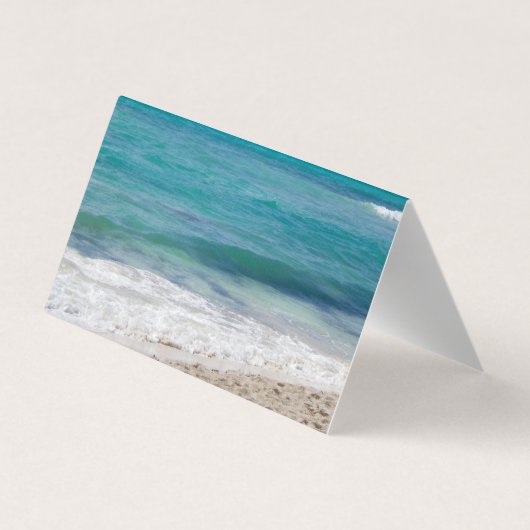 Caraïbisch Zee Beach Scene Folded Visitekaartje (Achterkant)