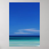 Caraïbisch Zee Blauw Abstract Foto afdrukken Poster (Voorkant)