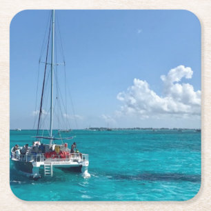 Caraïbisch Zee Boat Onderzetter "Caymaneilanden"
